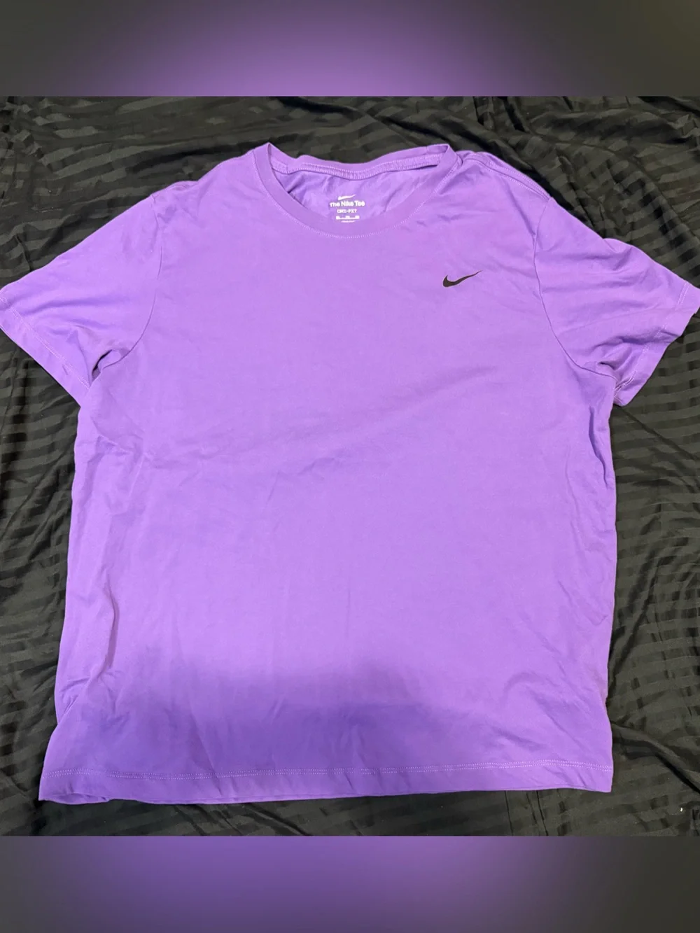 Nike Purple Dri-FIT Tee with White Swoosh - Picture 1 of 3